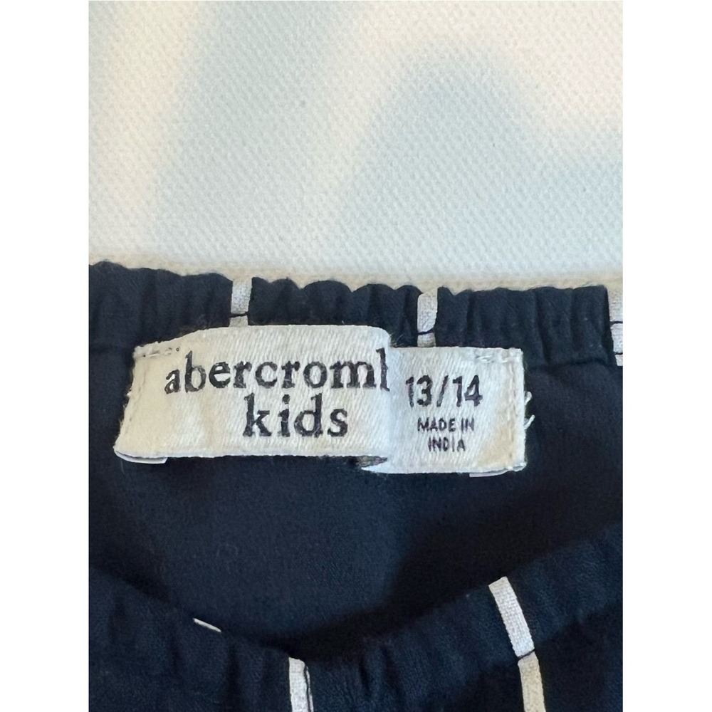abercrombie kids Navy and White Striped Peasant Top - Picture 7 of 7